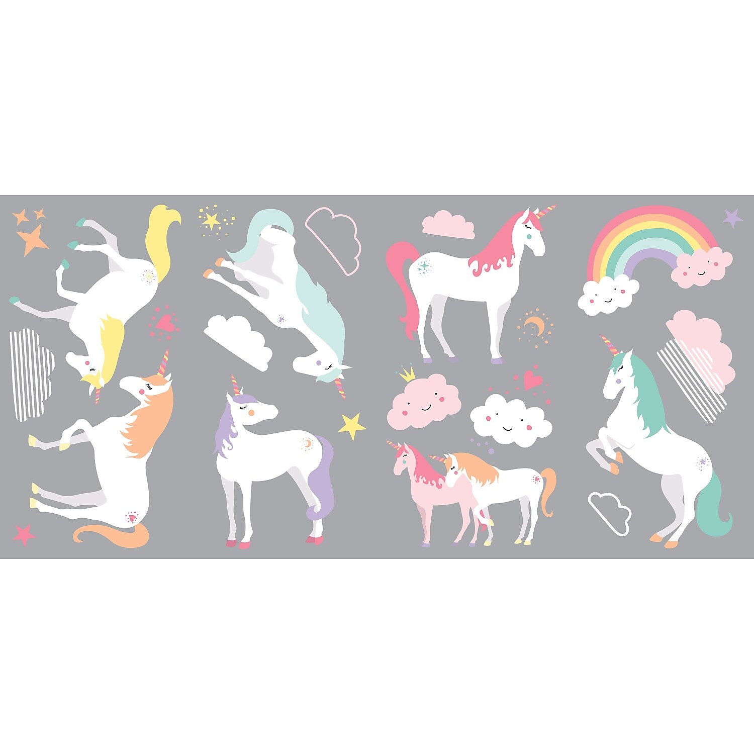 York Wallcoverings Unicorn Magic Children's Decals, Fantasy (RMK3628SCS)