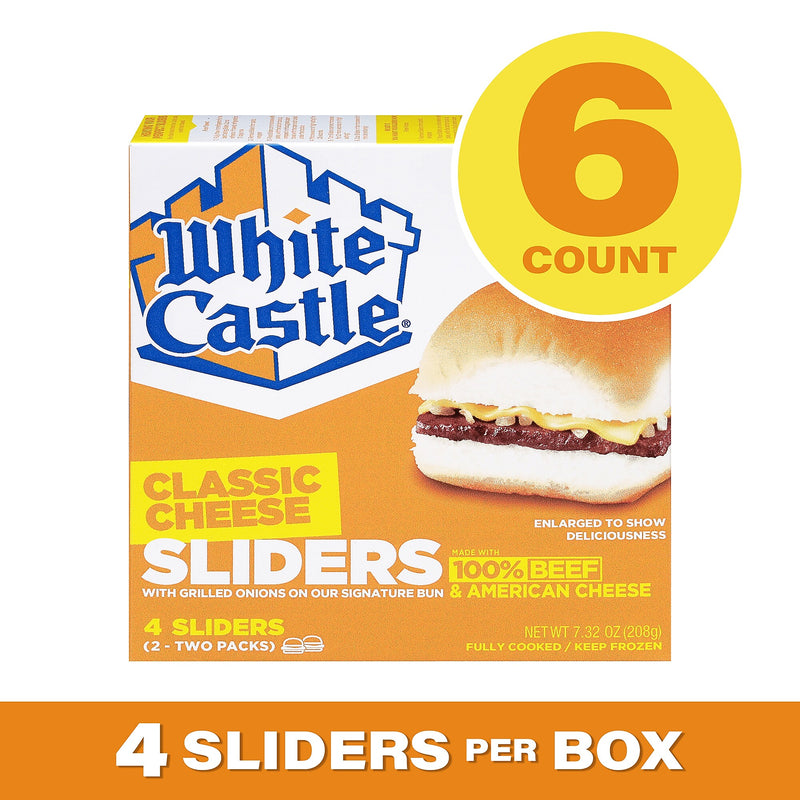 White Castle Individually Wrapped Cheeseburger Slider, 7.32 oz, 24/Pack (220-02477)