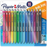 Paper Mate InkJoy Retractable Gel Pen, Medium Point, 0.7mm, Assorted Ink, 14/Pack (PAP1959302)