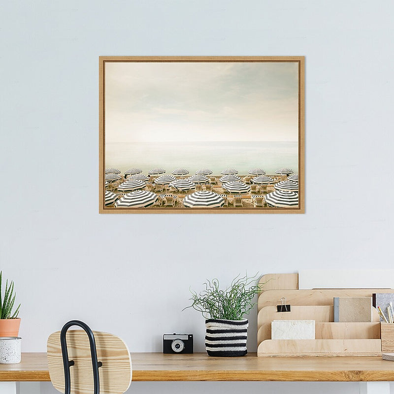 Amanti Art Seaside 4 (Beach) by Carina Okula Framed Canvas Wall Art Print, 24" x 18" (A42674855783)