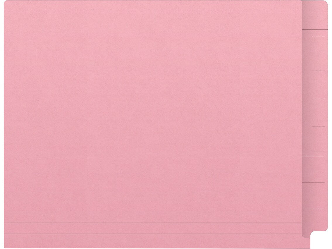 Medical Arts Press Kardex Match Reinforced End Tab File Folder, Straight Cut, Letter Size, Pink, 100/Box (S-09482-PNK)