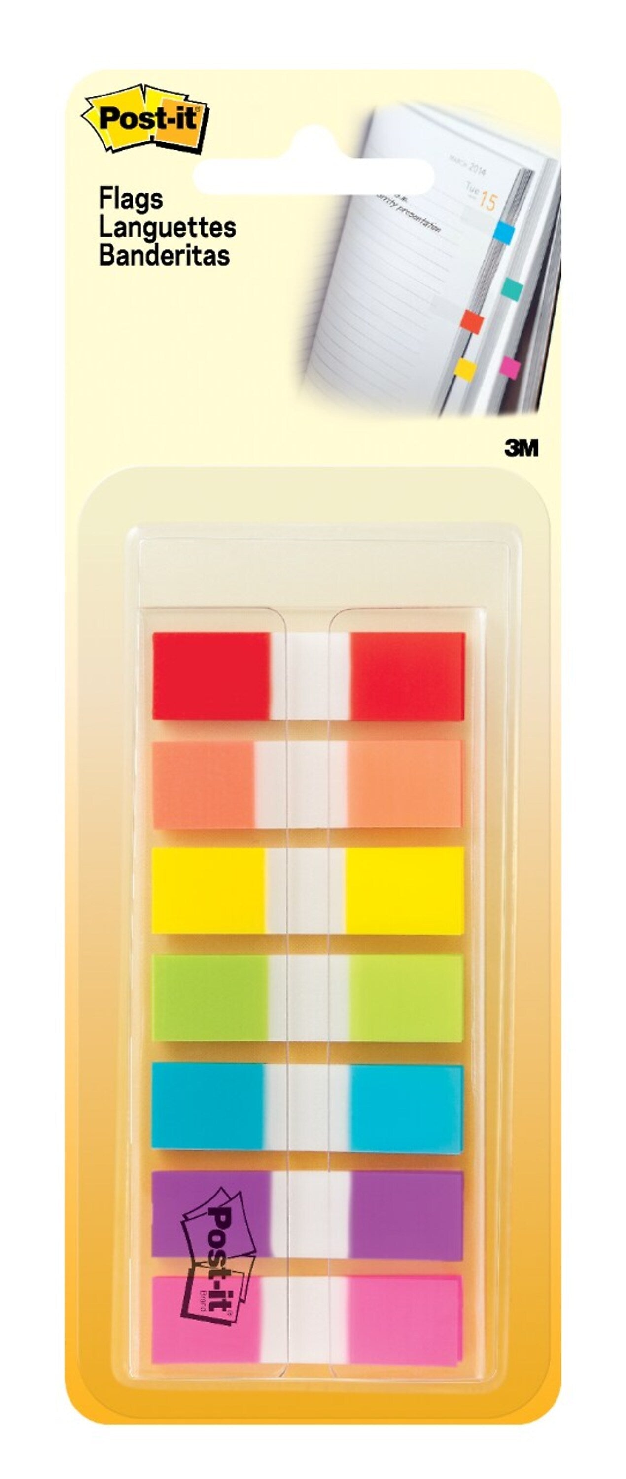 Post-it Flags, .47", Assorted Colors, 190 Flags (683-7CF)
