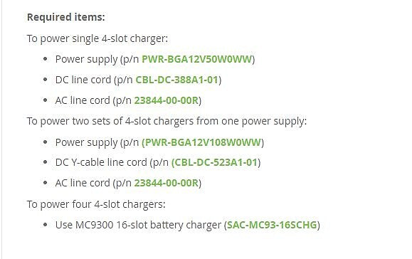 Zebra MC9300 4-Slot Battery Charger (SAC-MC93-4SCHG-01)