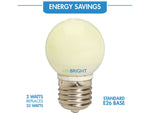 Viribright 3.2-Watts Soft White LED Globe Bulb, 12/Pack (74564)