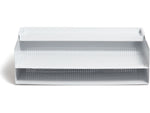 U Brands The Perforated Collection Metal Front Loading Letter Tray, Letter Size, White (5718U01-06)