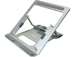 Amer 10" x 6" Aluminum Folding Laptop Stand for 15.6" Laptops, Silver (AMRNS01DG)
