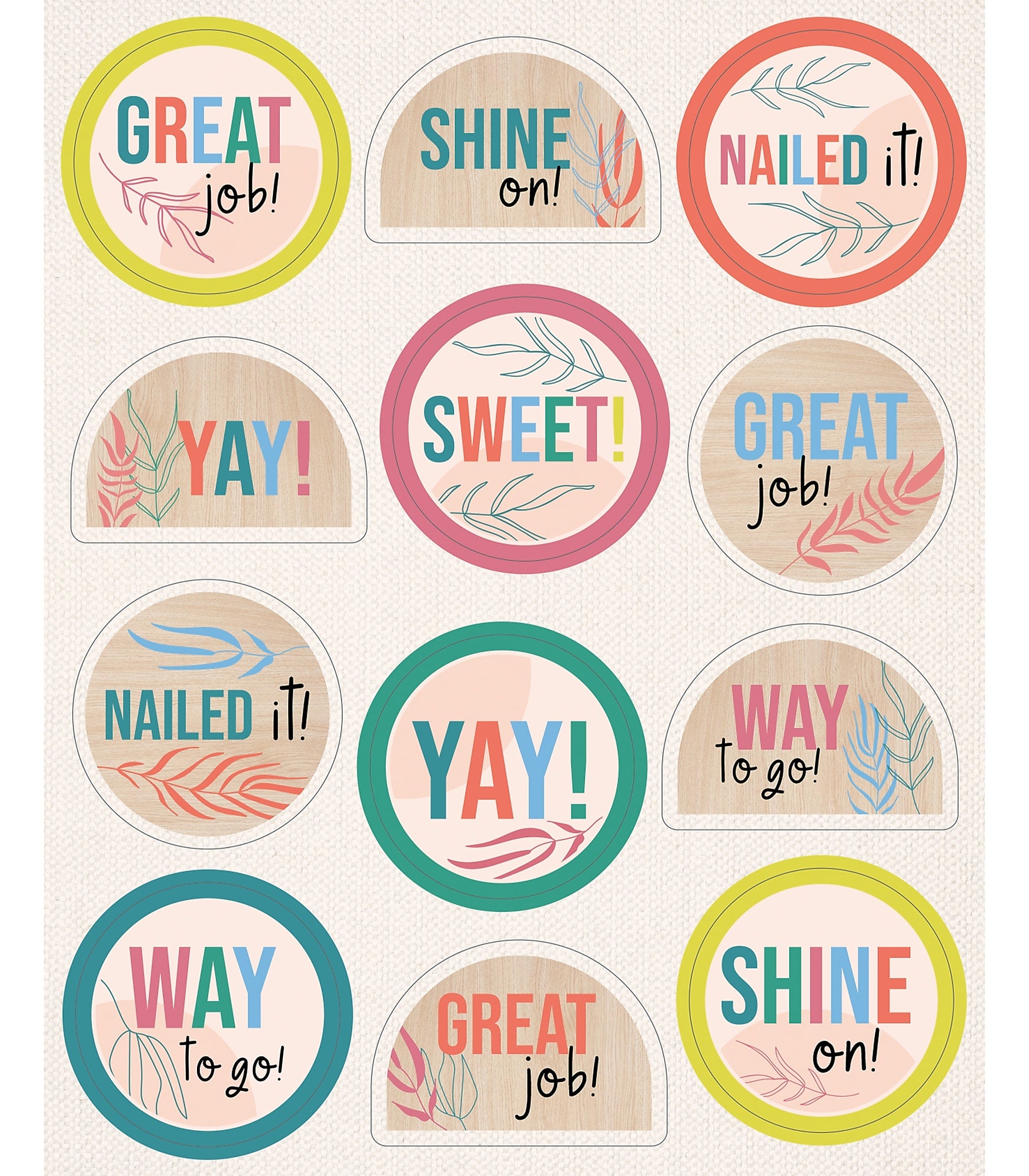 Carson Dellosa Education True to You Motivational Stickers, Multicolored, 72/pack (168330)