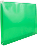 JAM Paper Premium Plastic Document File, 1 Pocket, Letter, Green, 3/Pack (218Z1grx3)
