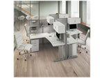 Bush Business Furniture Office in an Hour 63"H x 65"W L-Shaped Cubicle Panel Workstation, Pure White (WC36194-03K)