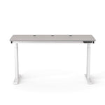 VersaDesk PowerLift 60"W Electric Rectangular Adjustable Standing Desk, Gray/White (PLSDR6030-WG-APP )