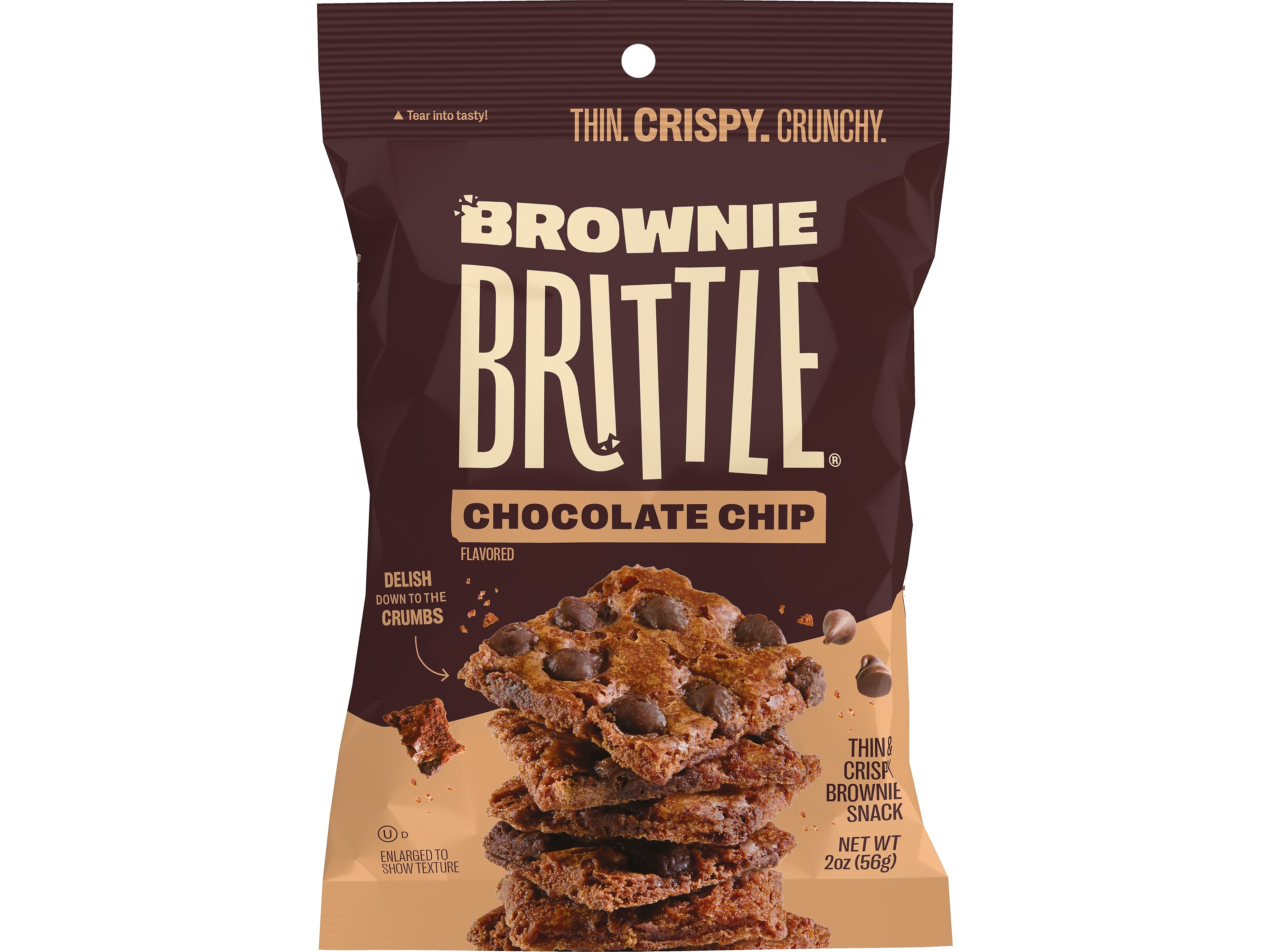 Brownie Brittle Chocolate Chip Brownie Snack, 2 oz., 24 Packs/Carton (SG1122)