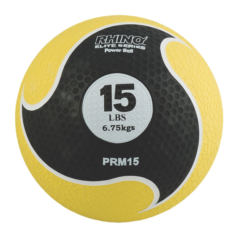 Champion Sports 15 lbs. Rhino Elite Medicine Ball, Yellow (CHMP700)