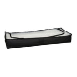 Household Essentials Under bed Storage Bag, Black with Clear PEVA Top (7609-1)