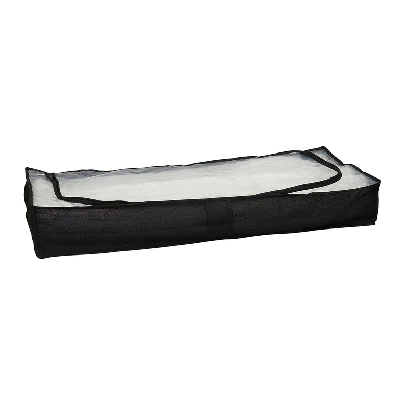 Household Essentials Under bed Storage Bag, Black with Clear PEVA Top (7609-1)
