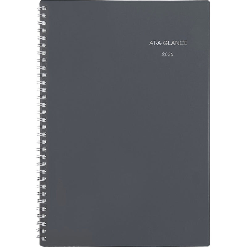 2026 AT-A-GLANCE DayMinder 5" x 8" Weekly & Monthly Planner, Plastic Cover, Gray (GC200-07-26)