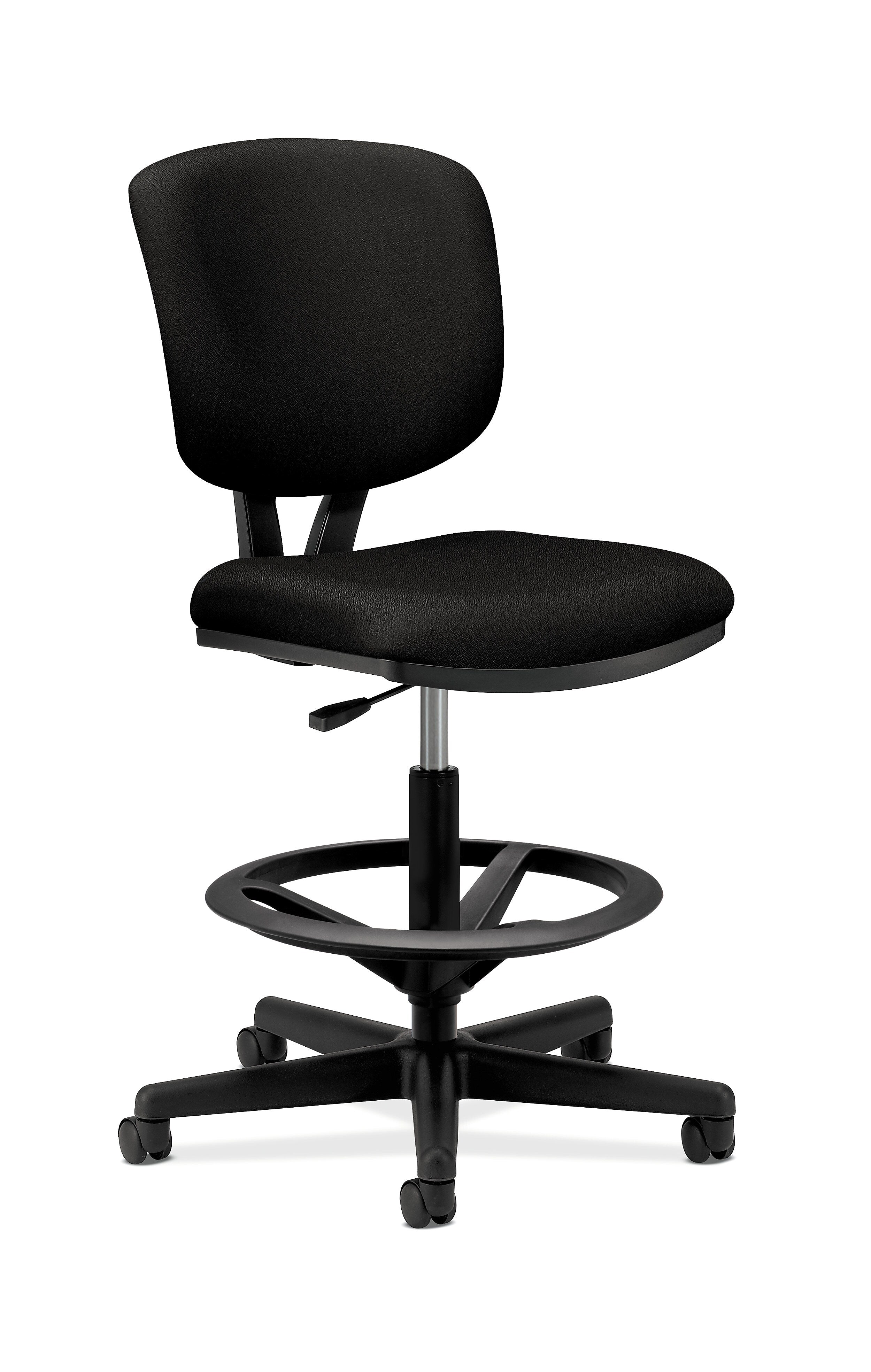 HON Volt Armless Fabric Computer and Desk Stool, Black (HON5705GA10T)