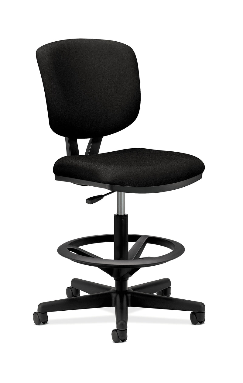 HON Volt Armless Fabric Computer and Desk Stool, Black (HON5705GA10T)