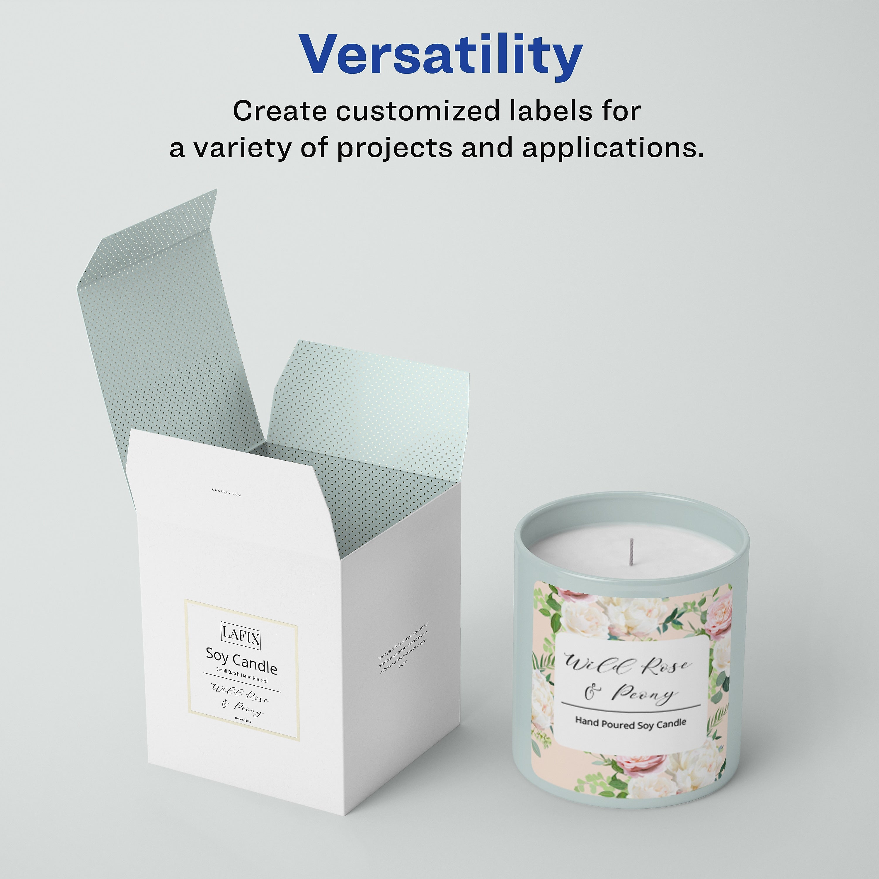 Avery Laser/Inkjet Square Multipurpose Labels, 3" x 3", Matte White, 300 Labels/Box (94101)