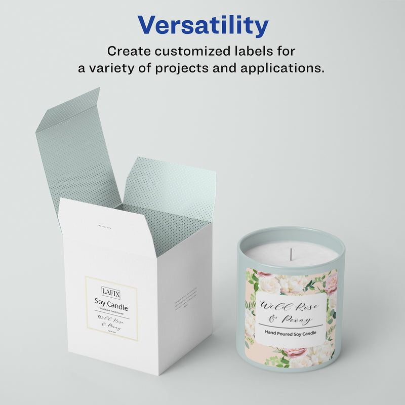 Avery Laser/Inkjet Square Multipurpose Labels, 3" x 3", Matte White, 300 Labels/Box (94101)