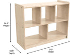 Flash Furniture Bright Beginnings 5-Section Modular Storage Unit, 24.5"H x 31.5"W x 11.75"D, Brown (MK-KE23940-GG)