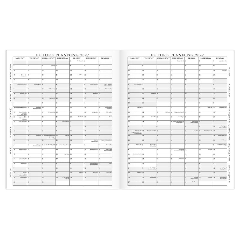 2026 AT-A-GLANCE Executive 11" x 9" Monthly Padfolio Refill, White/Black (70-909-10-26)