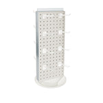 Azar Displays 20”H x 8”W Pegboard Counter Display with 16 4" Hooks, White (700508-WHT-4W16)