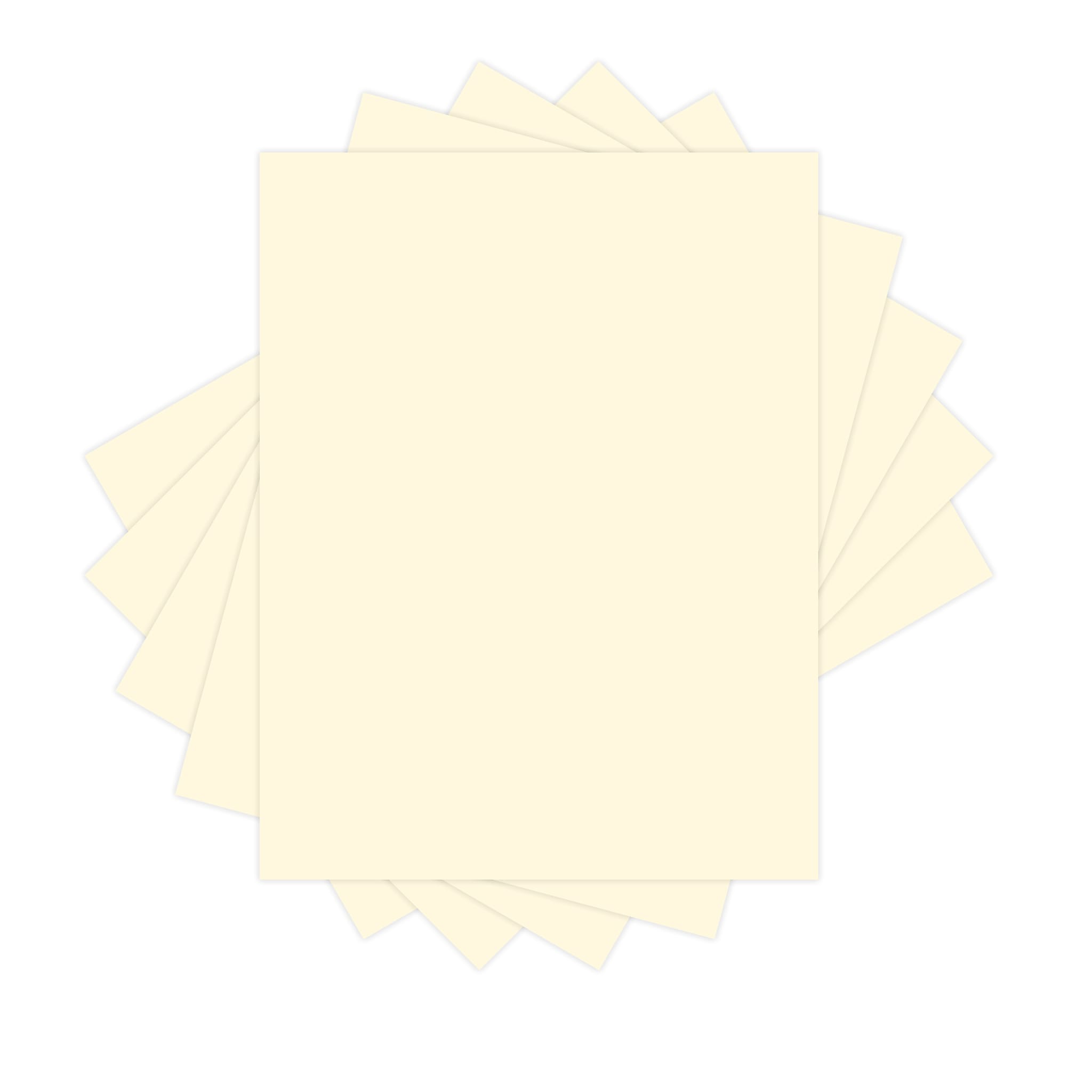 Ris Paper 110 lb. Cardstock Paper, 8.5" x 11", Ivory, 250 Sheets/Pack (81049/94270)
