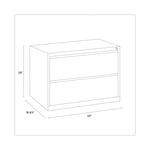 Hirsh Industries® Lateral File Cabinet, 2 Letter/Legal/A4-Size File Drawers, Putty, 30 x 18.62 x 28