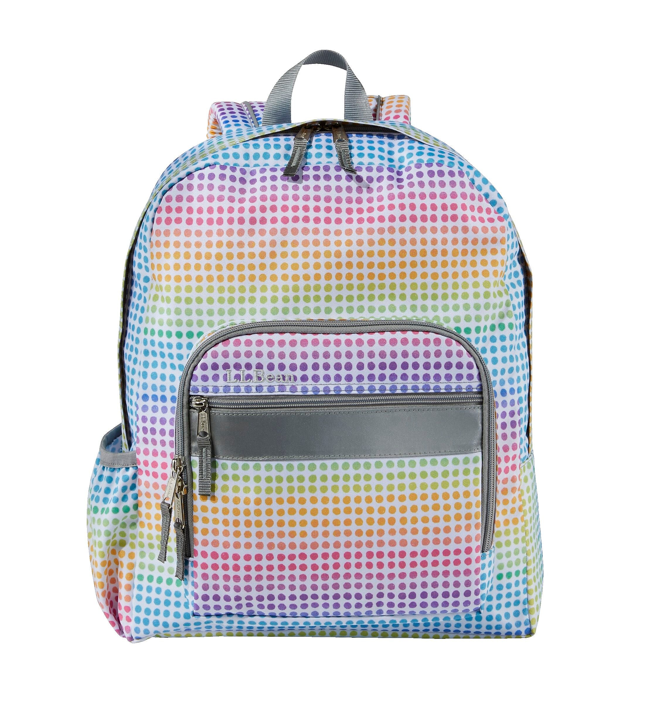 L.L.Bean Original Book Pack Kids Backpack, Small, Rainbow Dots (1000134922)