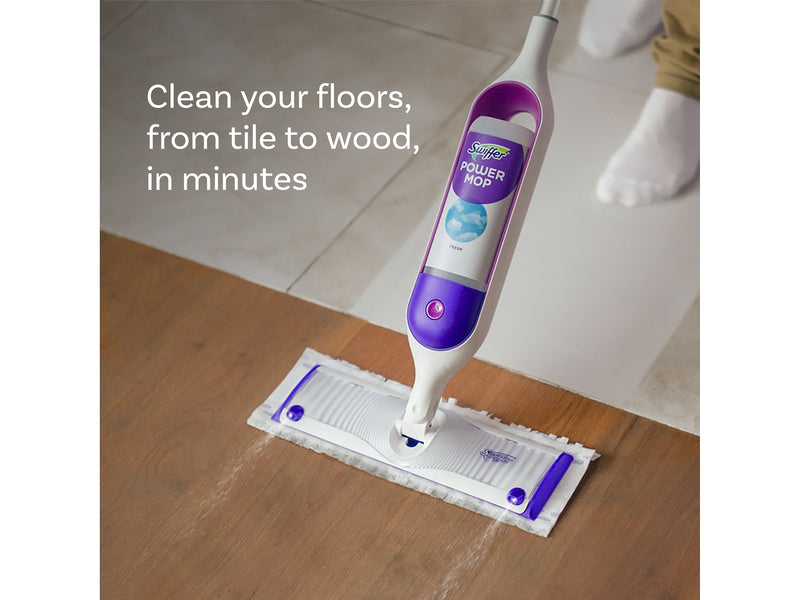 Swiffer PowerMop Multi-Surface Mopping Pad, White/Purple, 11/Pack (12868)