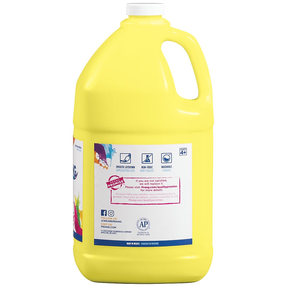 Prang Washable Tempera Paint, Yellow, 128 oz. (10603)
