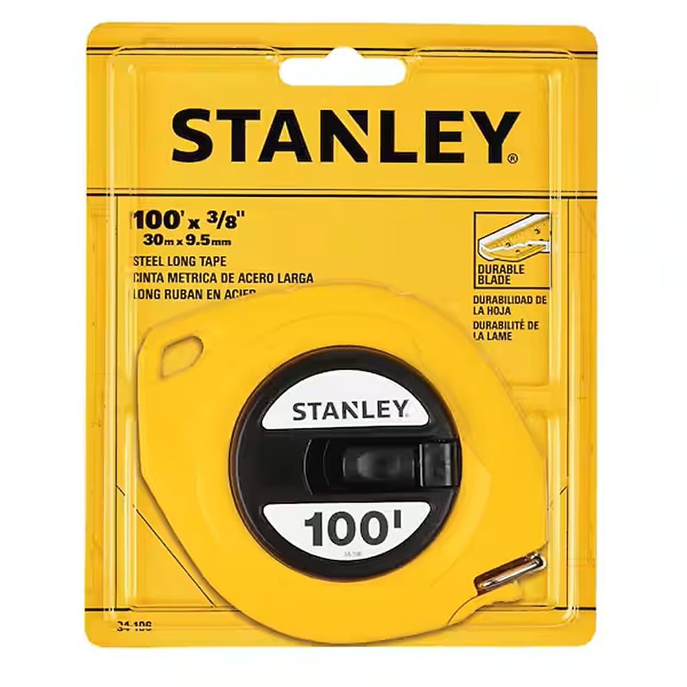 Stanley 100 ft. Tape Measure, Steel (34106)