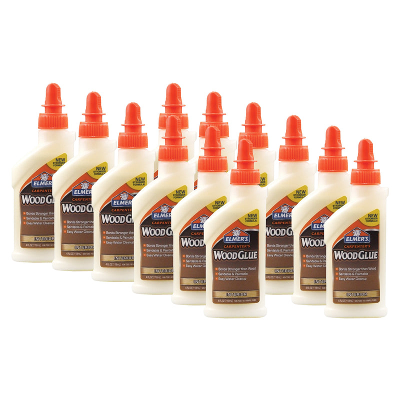 Elmer's Carpenter's Liquid Wood Glue, 4 oz., 12/Carton (E7000)