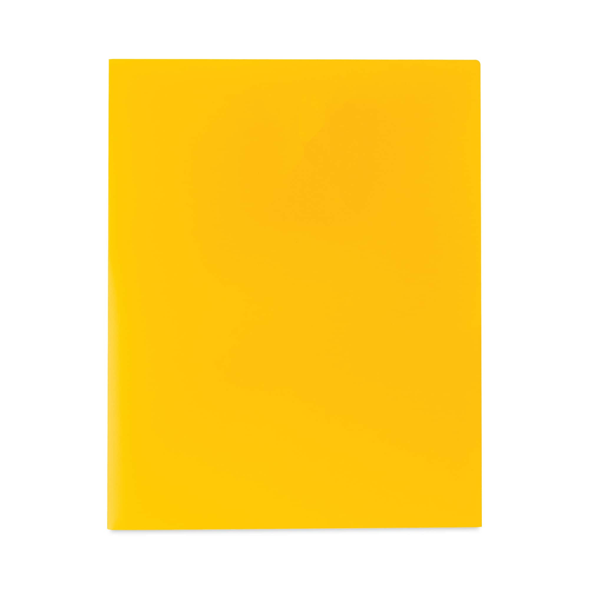 C-Line® Two-Pocket Heavyweight Poly Portfolio Folder, 11 x 8.5, Yellow, 25/Box