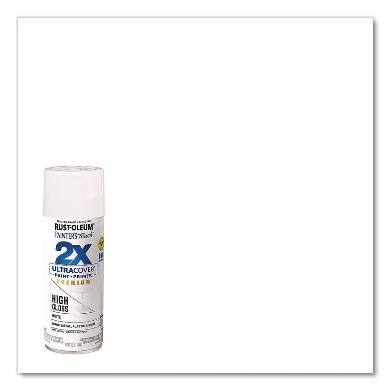 Rust-Oleum Painter's Touch 2X Ultra Cover Spray Paint, White, 12 oz., 6/Carton (331171)