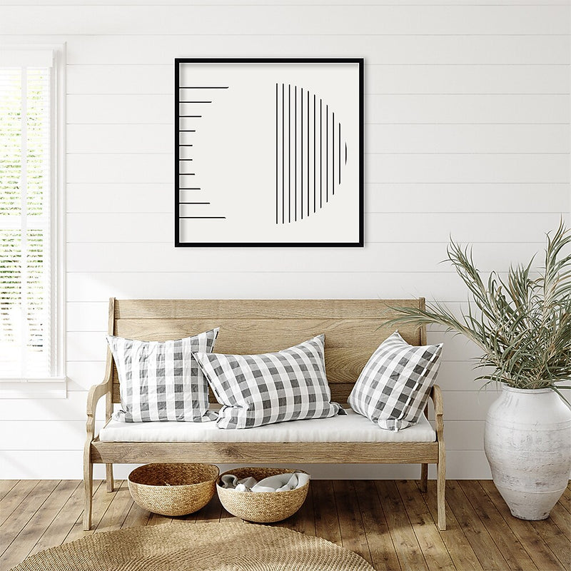 Amanti Art Modern Statement Stripes 1 by The Creative Bunch Studio Wood Framed Wall Art Print, 33" x 33" (A42677159953)