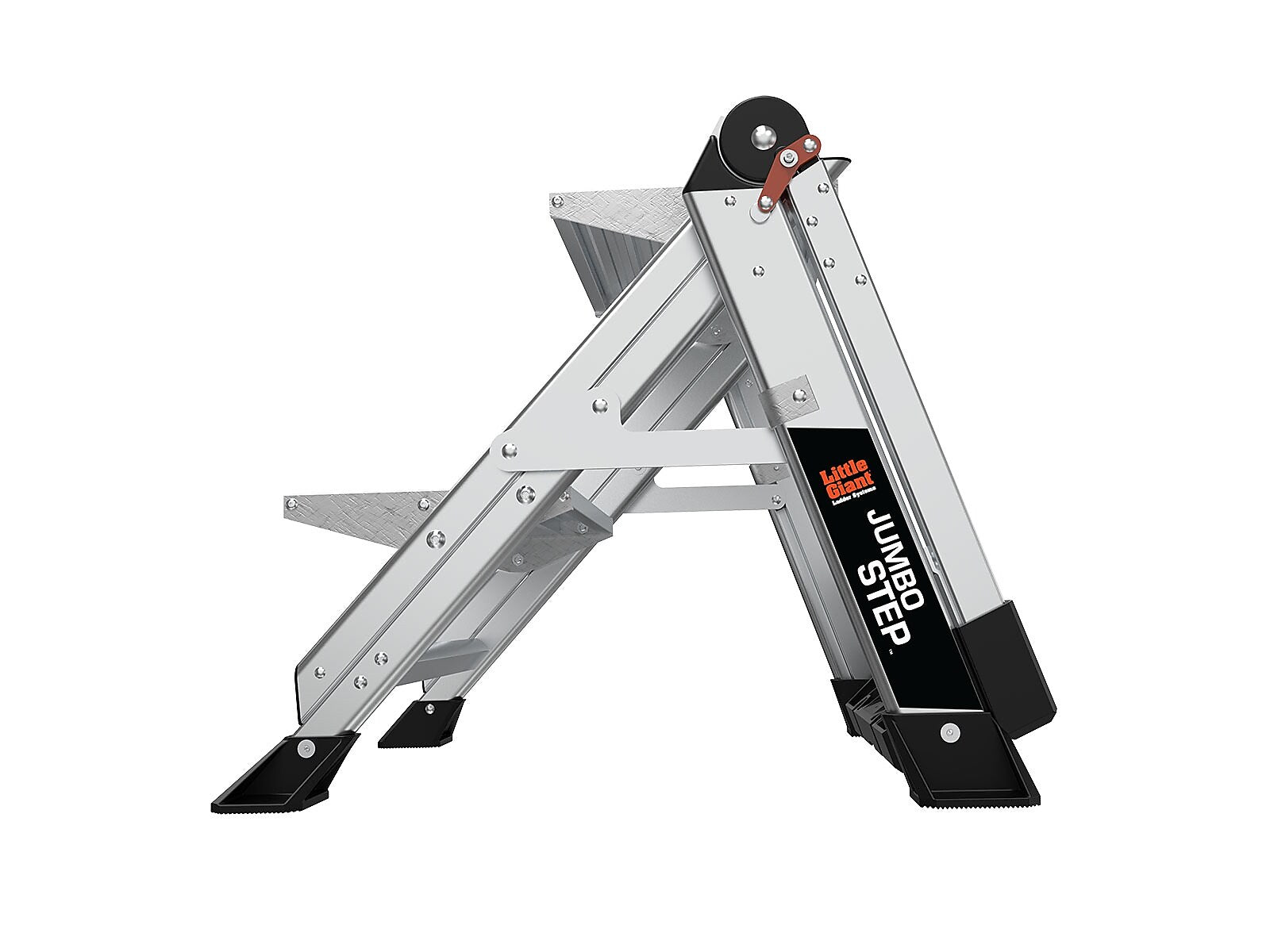 Little Giant Ladders Jumbo Step 2.5' Aluminum Step Ladder, 375 lb. Capacity (11902)