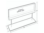 Azar Sign Holder, 22" x 14", Horizontal, Table Top, Clear/Chrome, Acrylic (104568)