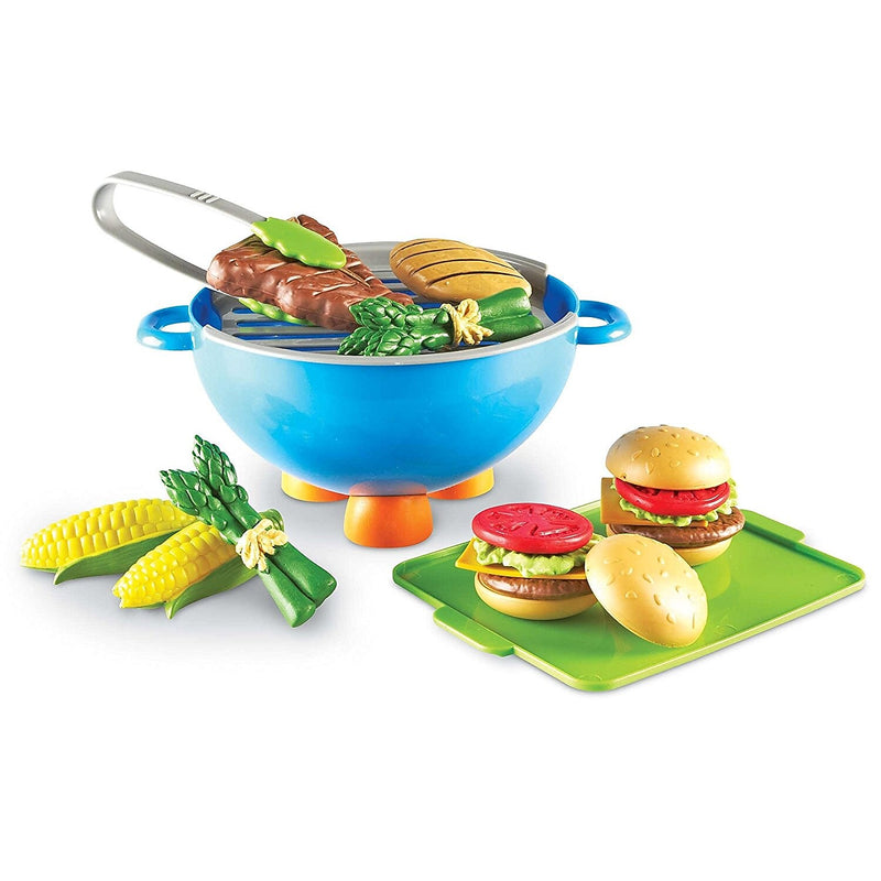 Learning Resources New Sprouts Grill It Barbecue Set Learning Toys, Assorted Colors, 22 Piece Set (LER9260-D)