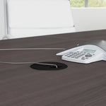 Bush Business Furniture 72"W x 36"D Boat Shaped Conference Table, Storm Gray (99TBM72SGSVK)