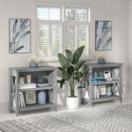 Bush Furniture Key West 30"H 2-Shelf Bookcase with Adjustable Shelf, Cape Cod Gray (KWB124CG-03)