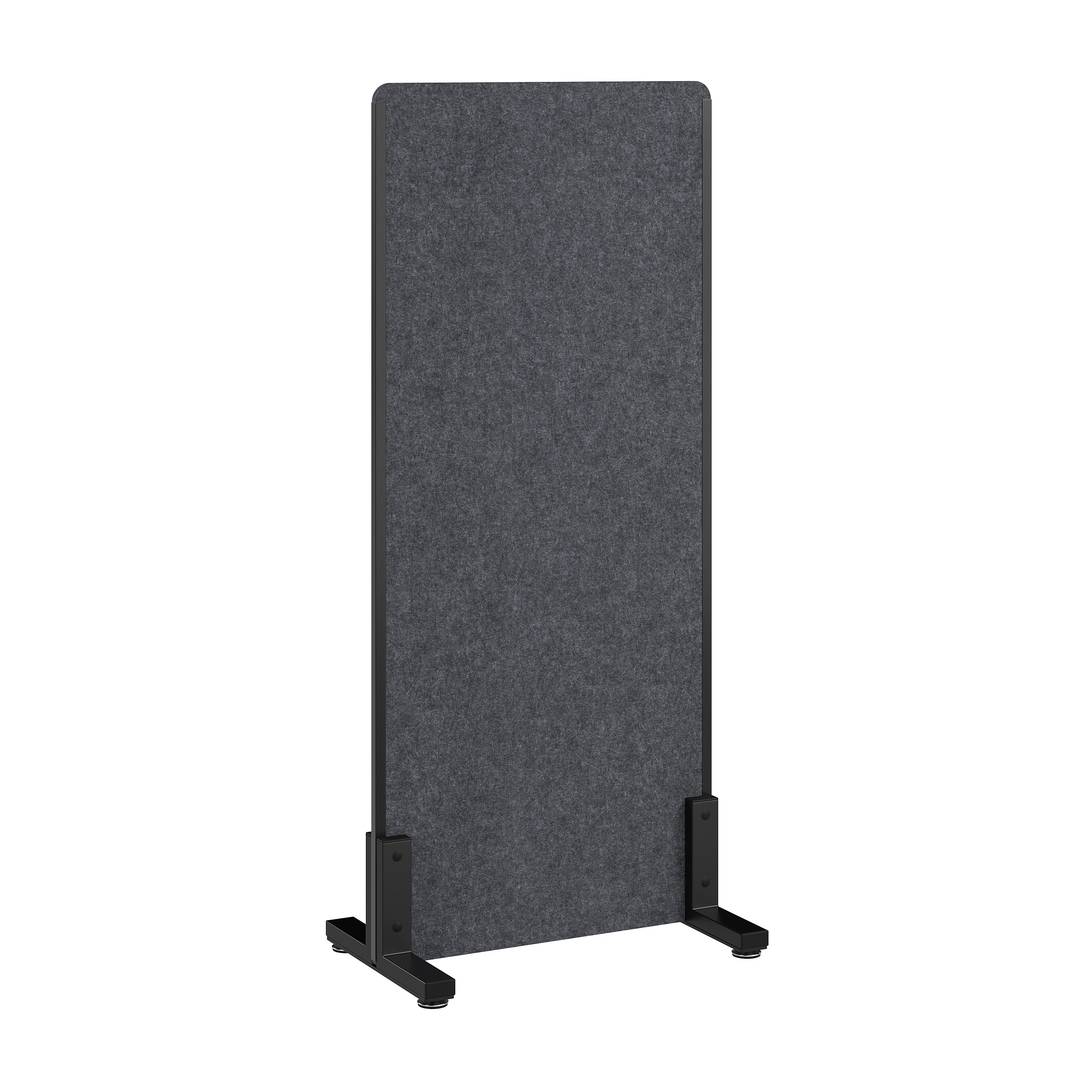 Bush Business Furniture Fabric Freestanding Privacy Panel, 55"H x 24"W, Cool Charcoal (PSP224CL-03)