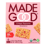 Madegood Gluten Free Strawberry Crispy Squares, 0.78 oz., 6/Box, 6 Boxes/Pack (307-00428)