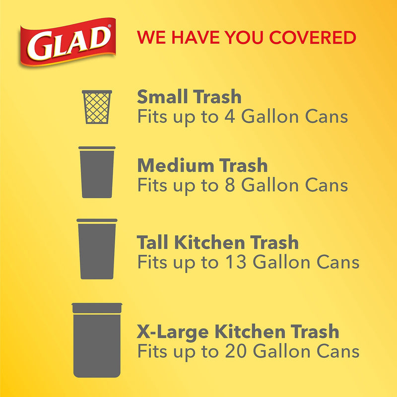Glad 4 Gallon Drawstring Kitchen Trash Bags, Febreze Freshness Beachside Breeze Scent, Blue, 80/Box (79155)