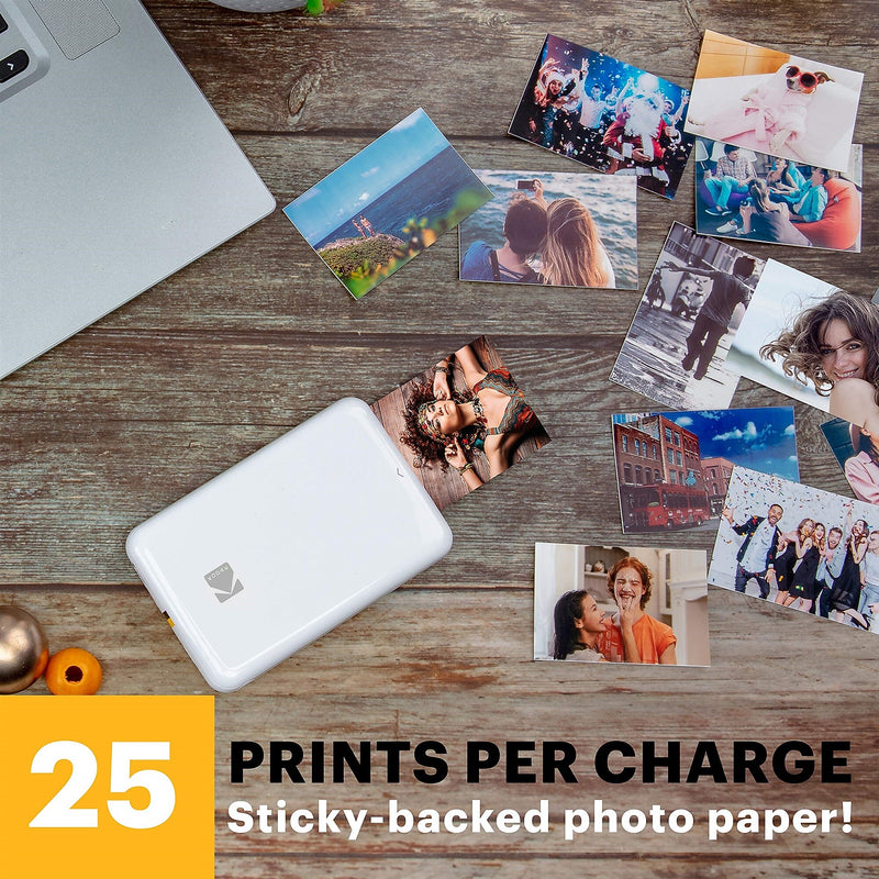 Kodak Step Mobile Zero Ink Instant Photo Printer, Single-Function, White (RODMP20AMZW)
