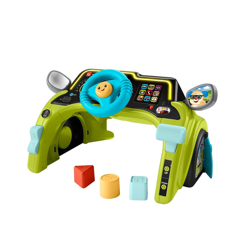 Fisher-Price Laugh & Learn Sit & Steer Driver Activity Center Learning Toy, Multicolored (HTW88)