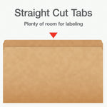 Pendaflex Heavy Duty File Folder, Straight Cut, Legal Size, Kraft, 100/Box (1007137)