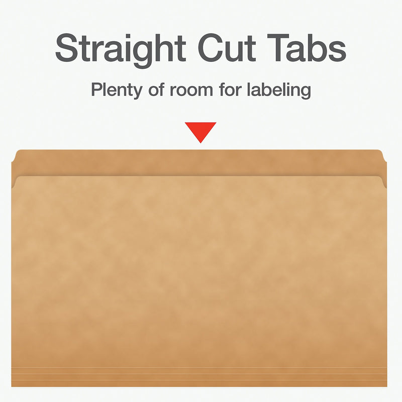 Pendaflex Heavy Duty File Folder, Straight Cut, Legal Size, Kraft, 100/Box (1007137)