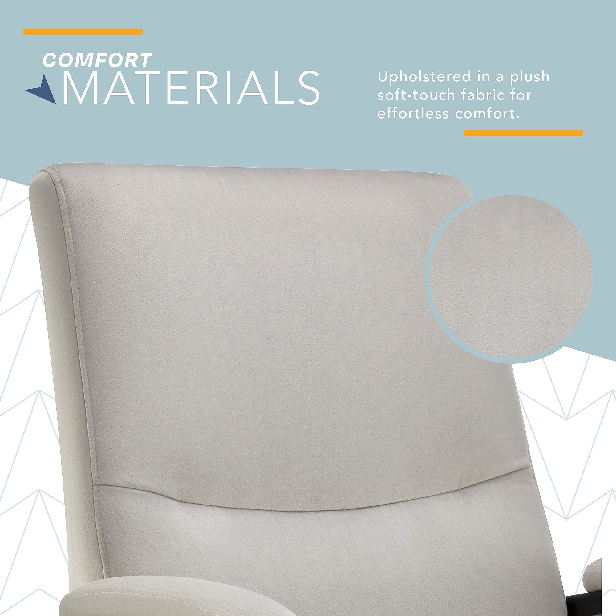 Click365 Ergonomic Velvet Swivel Executive Chair, Gray (CCHR10024C)