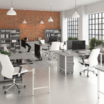 Bush Business Furniture Hustle 72"W L Shaped Computer Desk with 3 Drawer Mobile File Cabinet, Platinum Gray (HUS005PG)